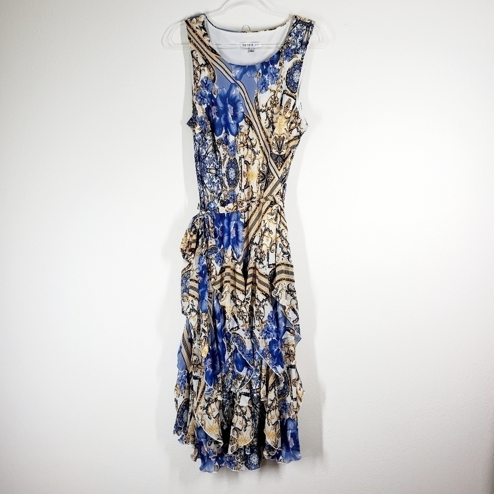 BOBBIE BEE HANDKERCHIEF SLEEVELESS DRESS